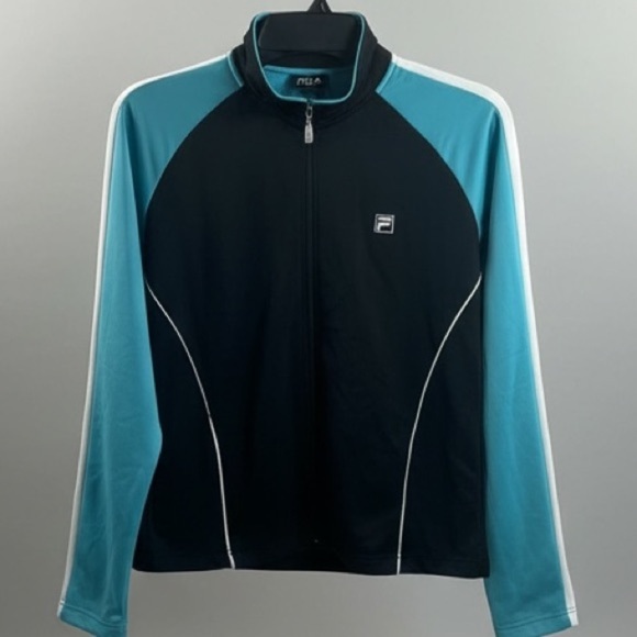 Fila Jackets & Blazers - RARE Vintage FILA Made in USA Track Jacket – Size Large – Black/Blue/White